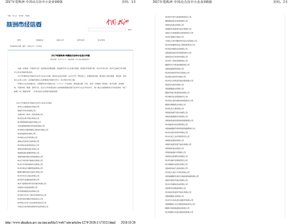 株洲中小企業100強